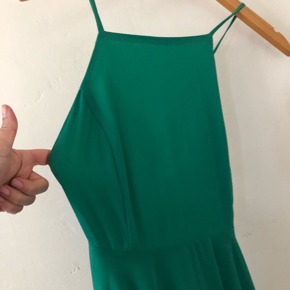 NWOT LuLu's Green Maxi Dress sz s - Picture 7 of 10